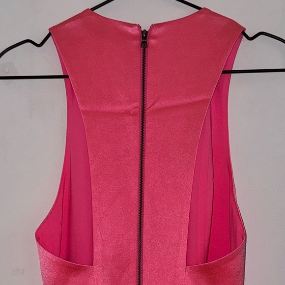 Alice + Olivia Neon Pink Racerback Evening Gown Dress - Picture 4 of 4